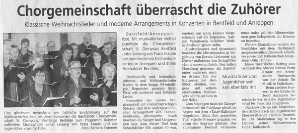 Weihnachtskonzert 2012